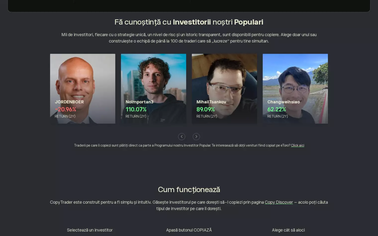 eToro CopyTrading – copierea automată a tranzacțiilor investitorilor de top eToro CopyTrading – copierea automată a tranzacțiilor investitorilor de top