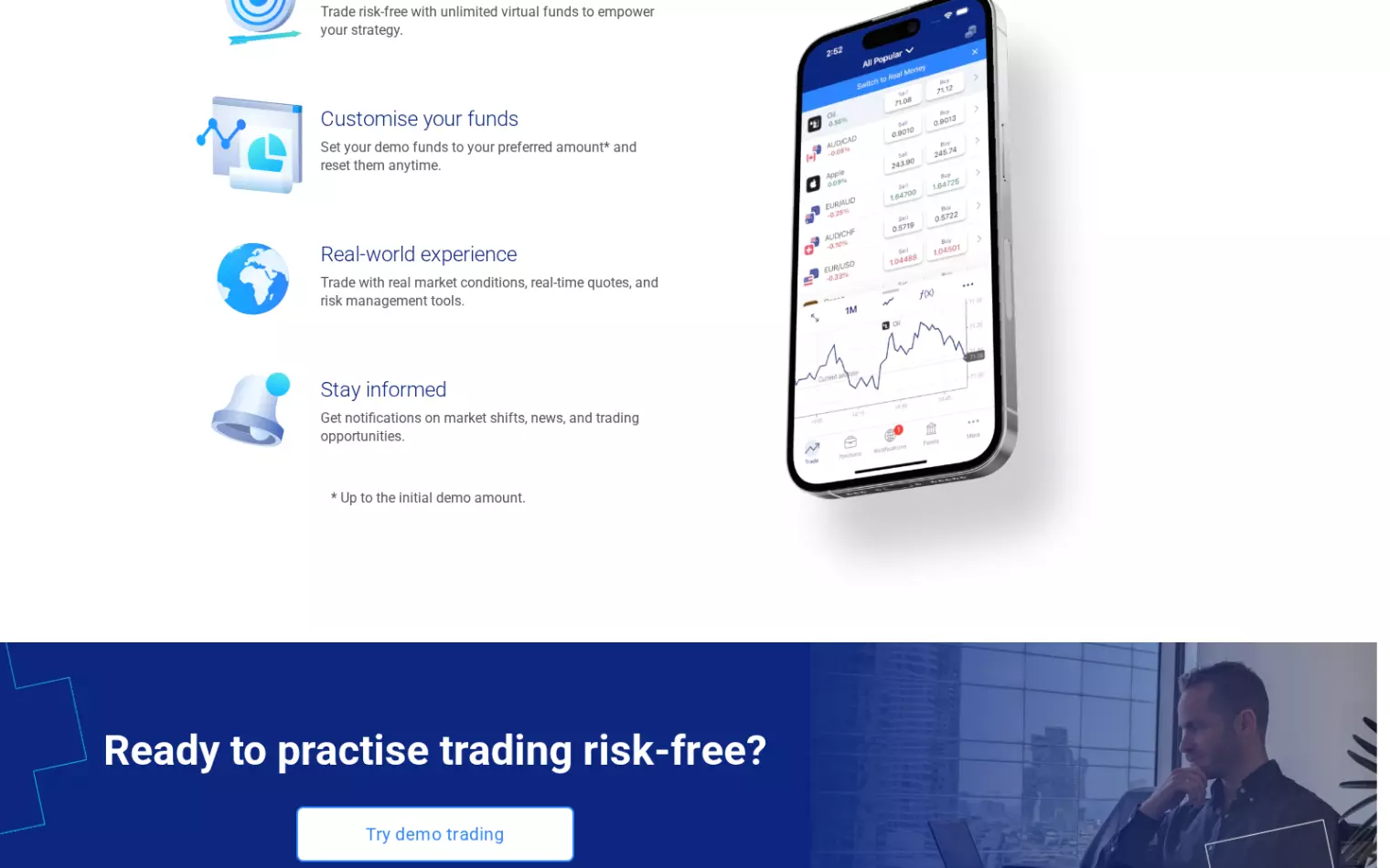 Plus500 demo account – practise trading risk-free with virtual funds in the mobile app Plus500 demo account – practise trading risk-free with virtual funds in the mobile app