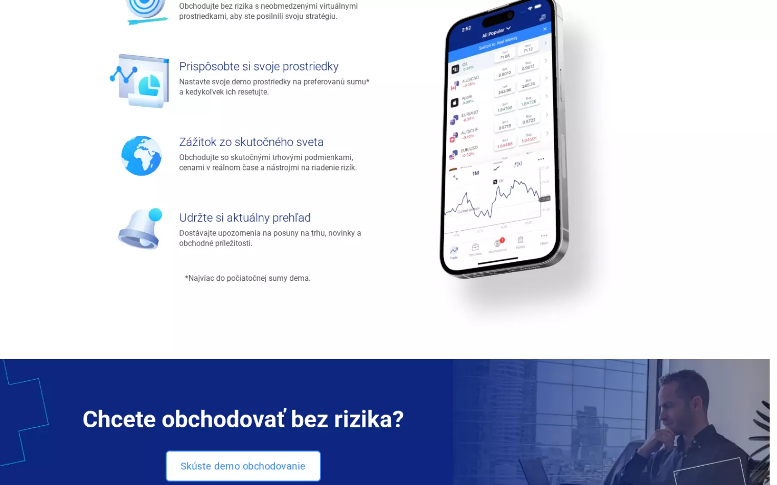 Demo účet Plus500 – nácvik obchodovania s virtuálnymi prostriedkami v mobilnej aplikácii Demo účet Plus500 – nácvik obchodovania s virtuálnymi prostriedkami v mobilnej aplikácii