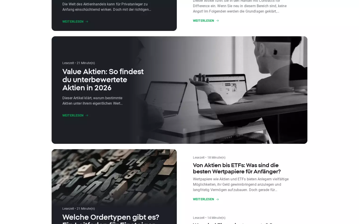 XTB Bildung – Kurs- und Artikelkarten zu Trading und Geldanlage XTB Bildung – Kurs- und Artikelkarten zu Trading und Geldanlage