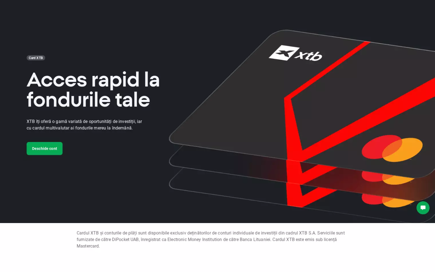 Card multivalutar XTB – card de plată Mastercard cu acces la fonduri în mai multe valute Card multivalutar XTB – card de plată Mastercard cu acces la fonduri în mai multe valute