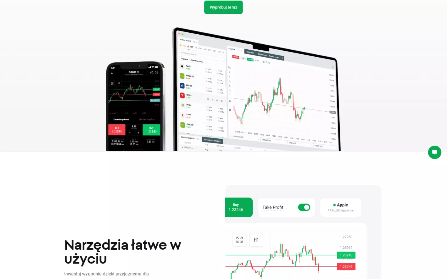 XTB xStation 5 – platforma inwestycyjna z wykresem i listą rynków na komputerze i w aplikacji mobilnej XTB xStation 5 – platforma inwestycyjna z wykresem i listą rynków na komputerze i w aplikacji mobilnej