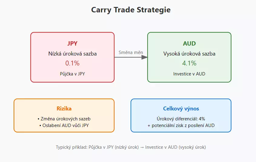 Vysvětlení carry trade strategie