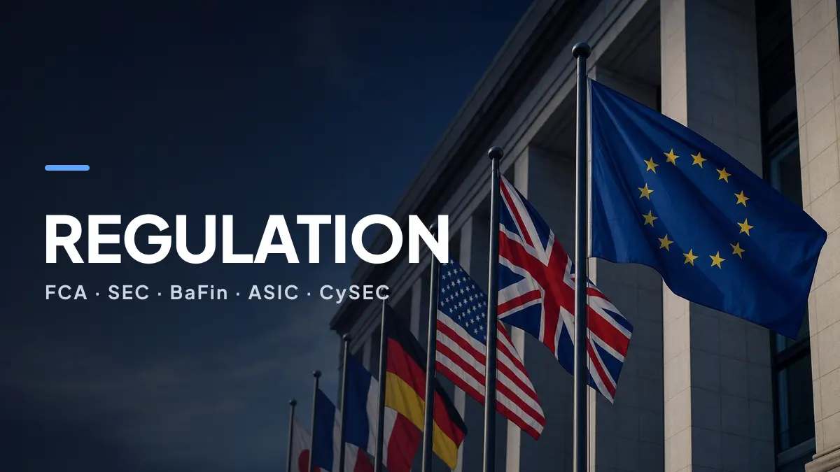 Flaggen der Europäischen Union, Großbritanniens, der USA, Deutschlands, Frankreichs und Japans an Fahnenmasten vor einem Behördengebäude