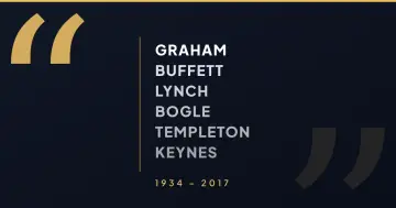 Úvodzovky a mená Graham, Buffett, Lynch, Bogle, Templeton a Keynes