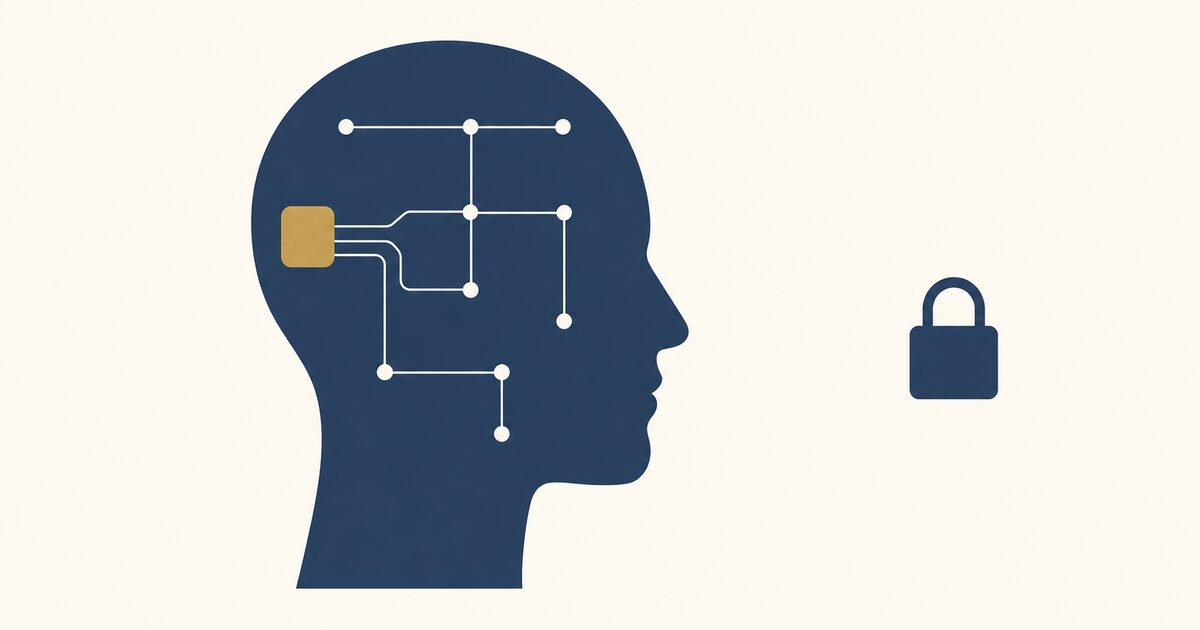 Impianto cerebrale collegato a un computer, illustrazione del funzionamento della tecnologia Neuralink