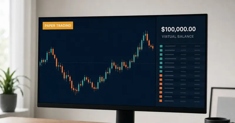 Obchodní platforma v režimu paper trading s virtuálním zůstatkem 100 000 USD