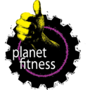 The company logo of Planet Fitness